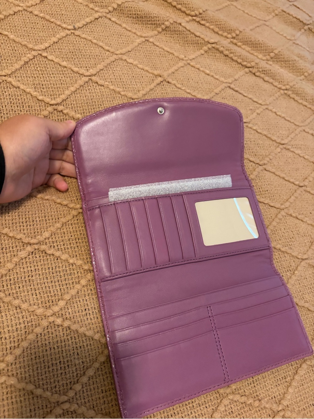 Coach Lilac Signature Accordion Wallet - Picture 4 of 4